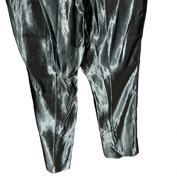 Dries‎ Van Noten Paola Shiny Hammered Pants Black Size 38 / US 6 - Picture 6 of 8